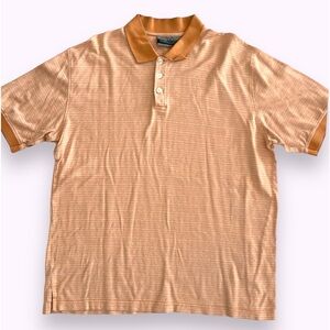 Peach and White Polo Style Shirt